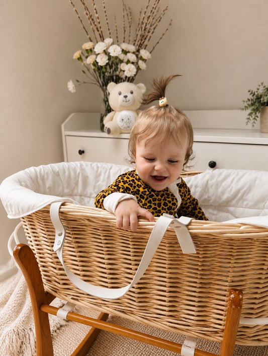 Bamboo zip sleepsuit in sand leopard